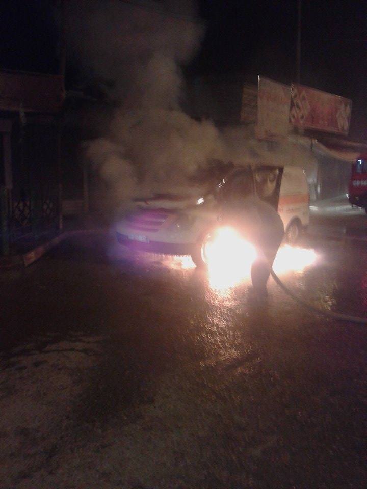 انفجار سيارة اسعاف