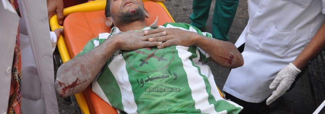 اصابات جراء القصف الصهيونى على قطاع غزة