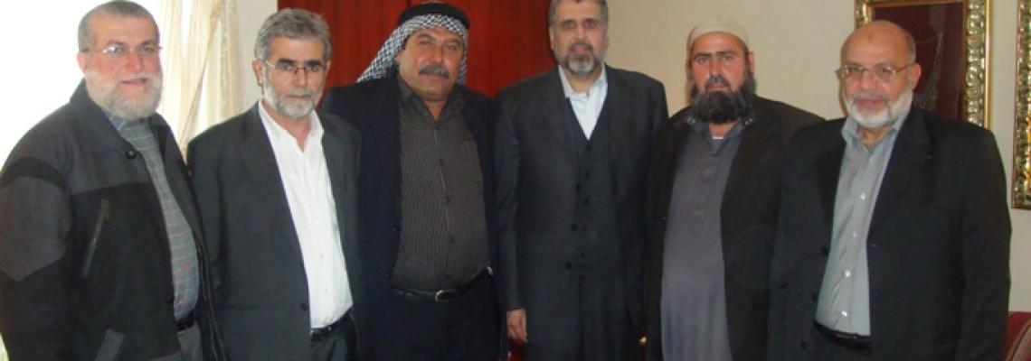 بالصور: الدكتور شلح ونائبه يلتقيان بخنساء فلسطين وأبنائها في مصر