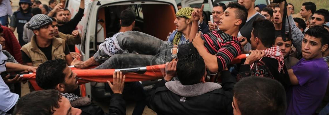 بالصور:أصابات خلال مواجهات ناحل العوز شرق الشجاعية بين الشبان وقوات الاحتلال