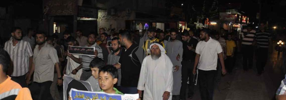 بالصور:الجهاد غرب خانيونس تنظم وقفه ابتهاجا بنصر خضر عدنان