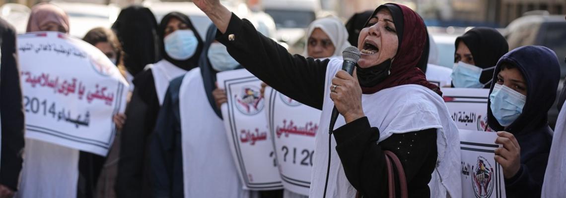 تواصل اعتصام أهالي شهداء غزة 2014 للمطالبة بمستحقاتهم
