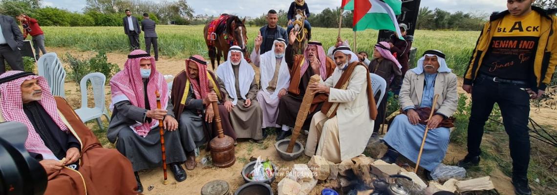الهيئة الوطنية العليا لمسيرات العودة في قطاع غزة تحيي ذكرى يوم الأرض شرق ملكة