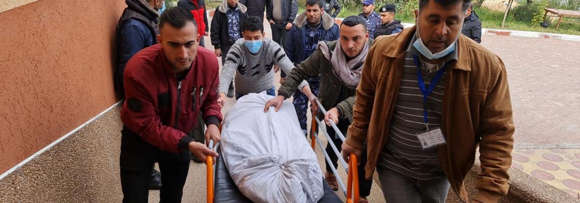 صور لجثامين الشهداء الصيادين الثلاثة الذين ارتقوا في بحر خانيونس