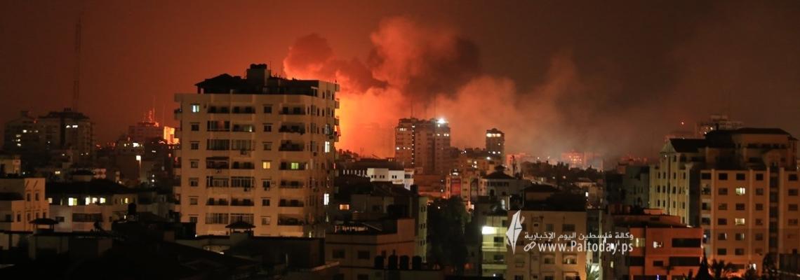 بالصور :بعد قصف السرايا بتاسعة البهاء.. الاحتلال يصعد من ضرباته ويقصف غزة بشكل جنوني