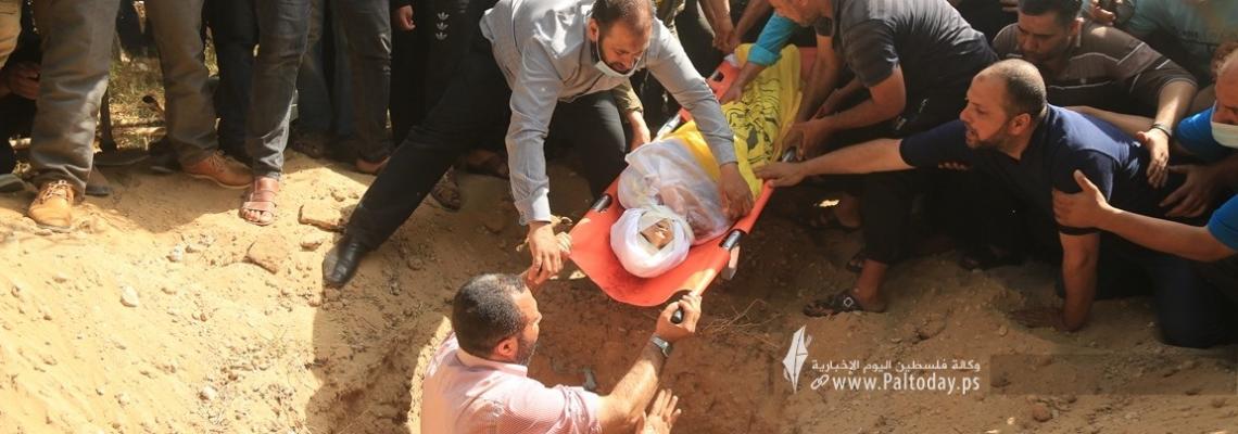 تشيع جثمان الشهيد الطفل حسين حمد من مدينة بيت حانون شمال قطاع غزة