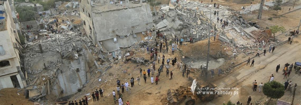 بالصور :المنازل المدمرة إثر القصف على شمال قطاع غزة