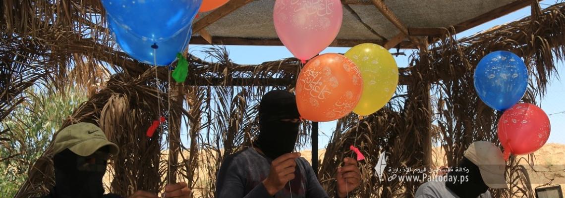 وحدة برق الجهادية تطلق مئات البالونات نحو المستوطنات وتؤكد القدس خط أحمر