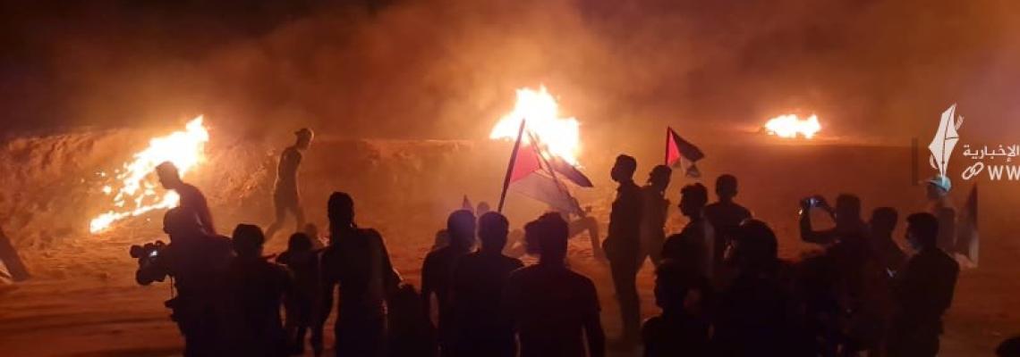 تواصل فعاليات الإرباك الليلي بالقرب من الحدود الشرقية للقطاع لليوم السادس على التوالي