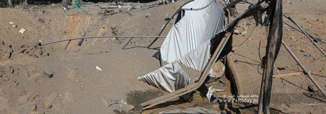 بالصور: آثار القصف الإسرائيلي على مواقع المقاومة في قطاع غزة