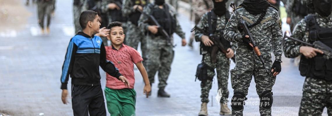 بالصور:مسير عسكري لسرايا القدس لواء غزة"كتيبة الرضوان" بمناسبة ذكرى الإنطلاقة ودعما للأسرى