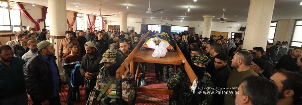 بالصور: سرايا القدس لواء غزة تودع شهيدها المجاهد ضياء كمال الدحدوح