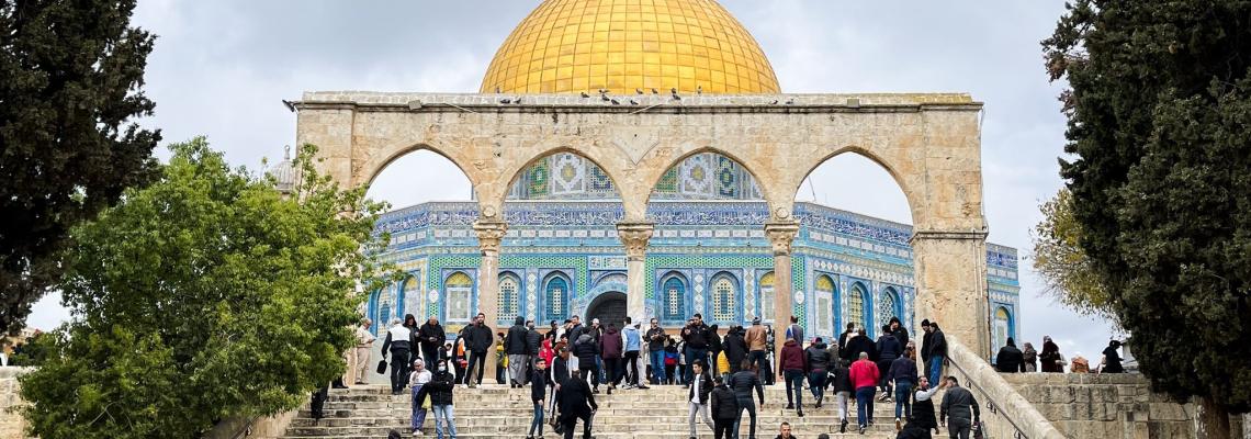 أجواء ماطرة في مسرى الرسول ﷺ قبل قليل