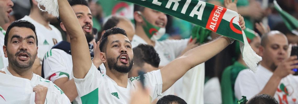 جماهير غفيرة في مباراة الجزائر وقطر ضمن مباريات نصف نهائي كأس العرب 2021