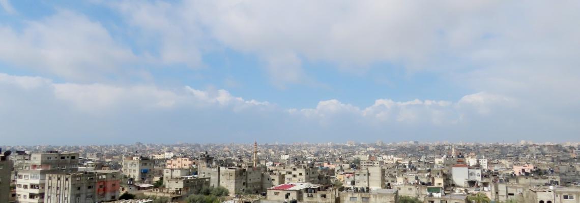بالصور: أجواء مدينة غزة خلال المنخفض الجوي صباح اليوم