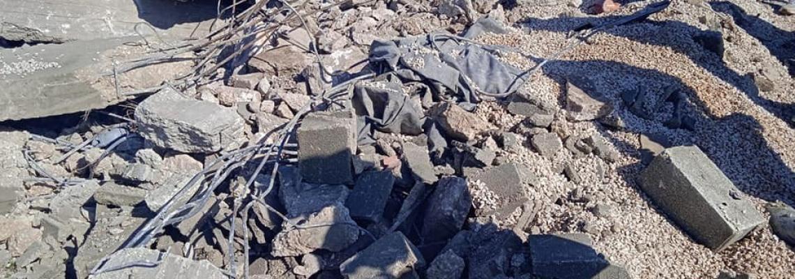 بالصور: قوات الاحتلال تهدم منزل قيد الإنشاء في قرية العقبة شرق طوباس