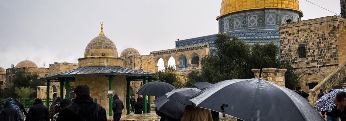 أجواء الشتاء في باحات الـمـسـجد الأقـصى المـبارك