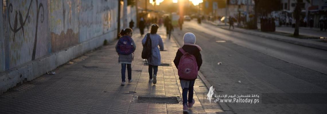 بالصور: انتظام الدراسة في مدارس محافظات قطاع غزة مع بدء الفصل الدراسي الثاني للعام 2021 - 2022