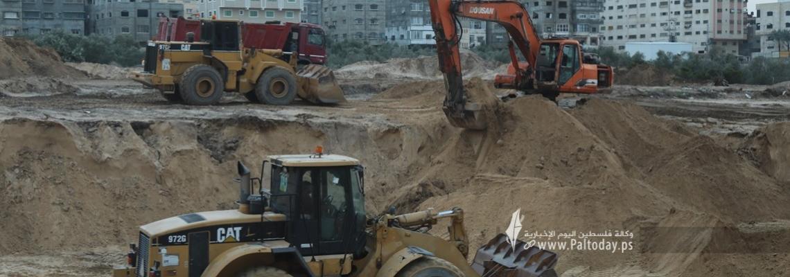 بالصور :تواصل العمل في بناء أول مدينة مصرية شمال القطاع