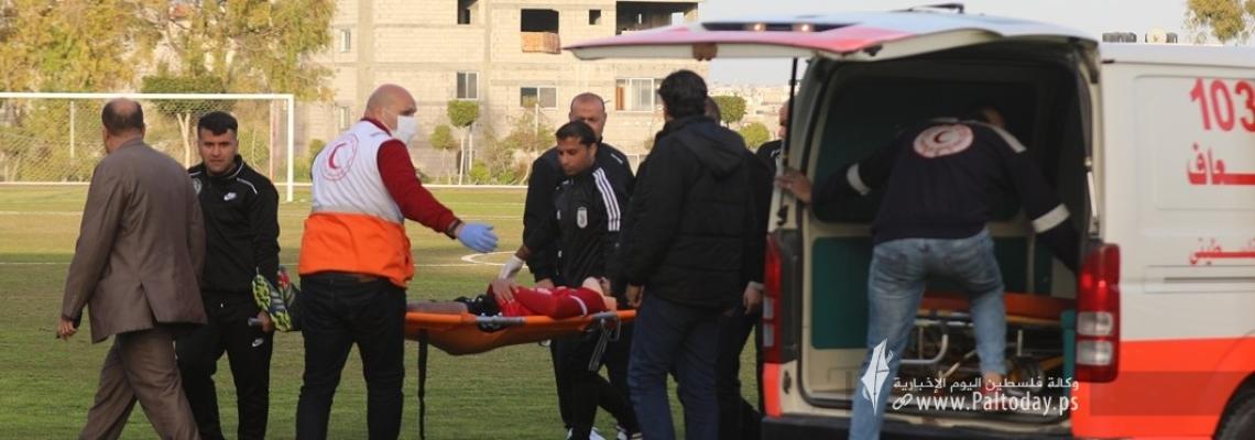 بالصور: إصابات جراء شجار خلال مباراة أهلي غزة وشباب رفح على ملعب اليرموك بغزة