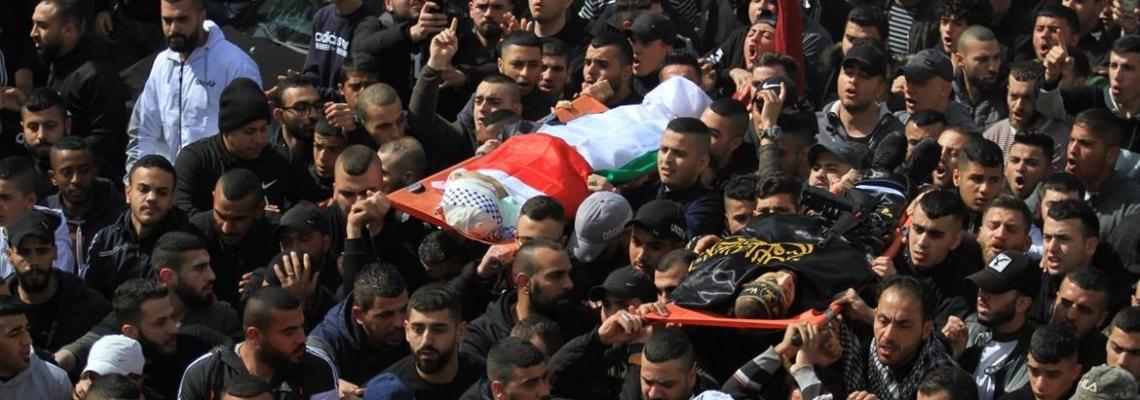 بالصور: جنازة شهيدي جنين عبد الله الحصري وشادي نجم