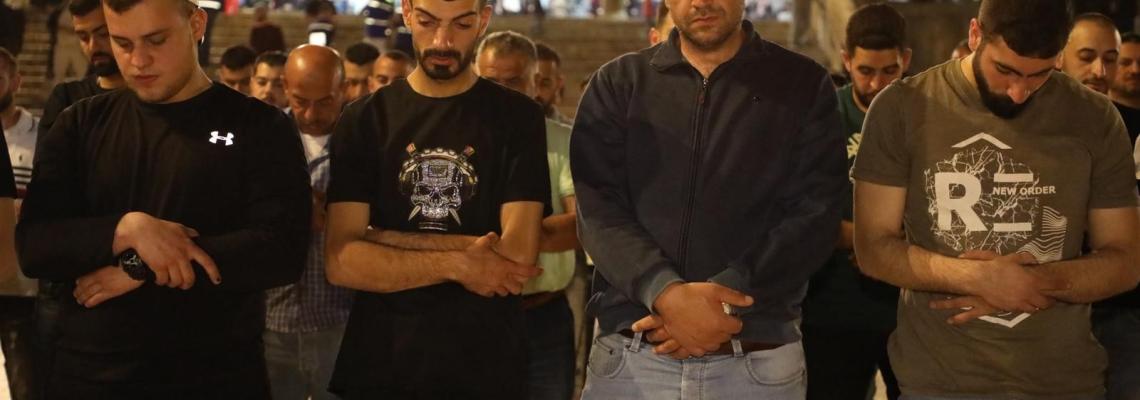 جانب من صلاتي العشاء والتراويح من المسجد الاقصى المبارك