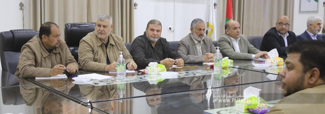 بالصور: الفصائل الفلسطينية بغزة  تقعد اجتماعاً هاماً لمناقشة الأوضاع الجارية في القدس والضفة بمكتب رئيس حركة حماس بغزة