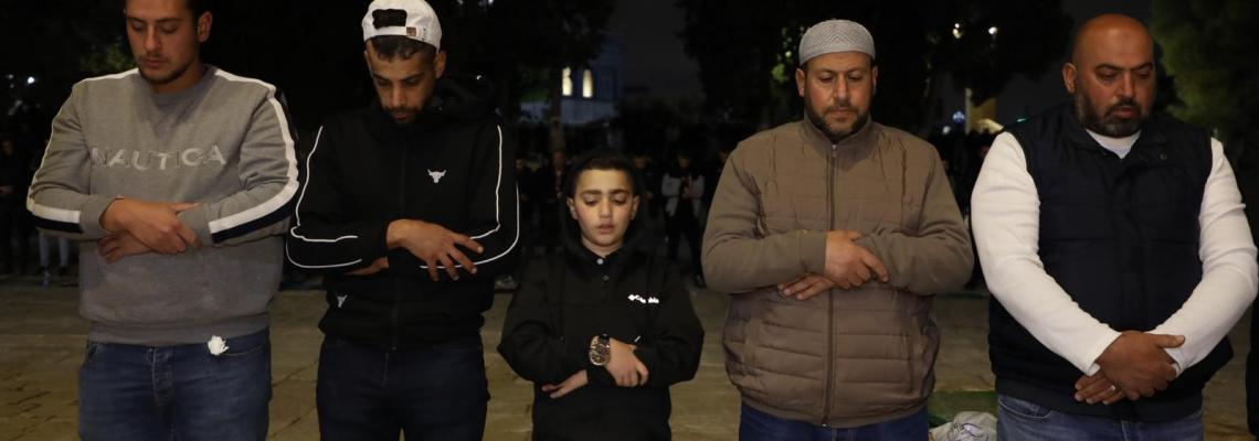 صلاة التراويح بالمسجد الأقصى المبارك