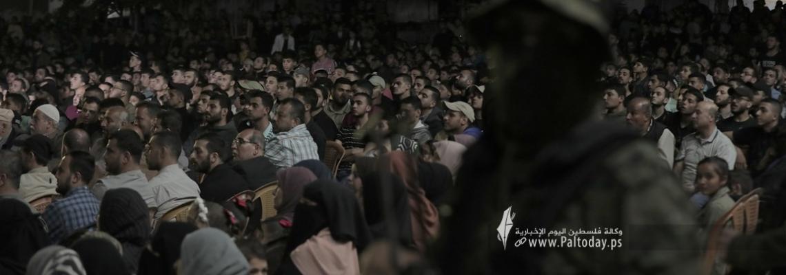 بالصور: في ذكرى معركة "سيف القدس ".. الجهاد الإسلامي وذراعها العسكري سرايا القدس تحيي ذكرى شهداء تاسعة البهاء خلال مهرجان جماهيري شرق غزة