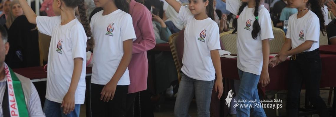 بالصور: حفل اختتام المخيم الصيفي الخاص بأبناء شهداء معركة سيف القدس