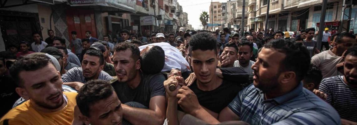 تشييع ووداع الشهيد تميم حجازي من خان يونس جنوب القطاع