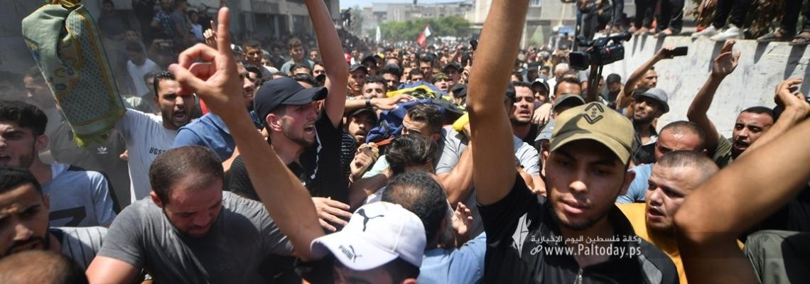 تشييع القيادي الكبير في سرايا القدس " خالد منصور " و 6 شهداء آخرين في رفح