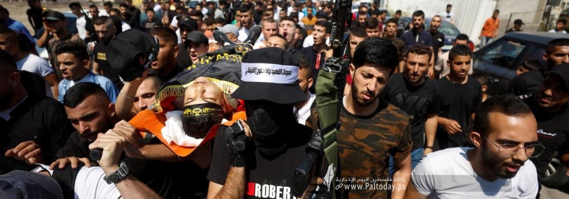 بالصور: تشييع جثمان الشهيد ضرار الكفريني في جنين، والذي ارتقى مساء أمس برصاص الاحتلال.