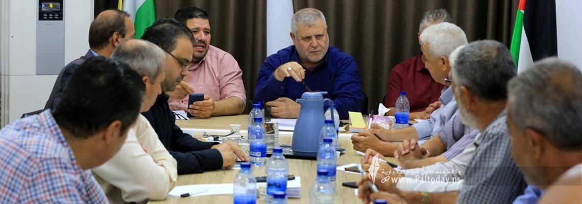 بالصور: الفصائل الفلسطينية في غزة تعقد اجتماعا طارئا لبحث احداث نابلس