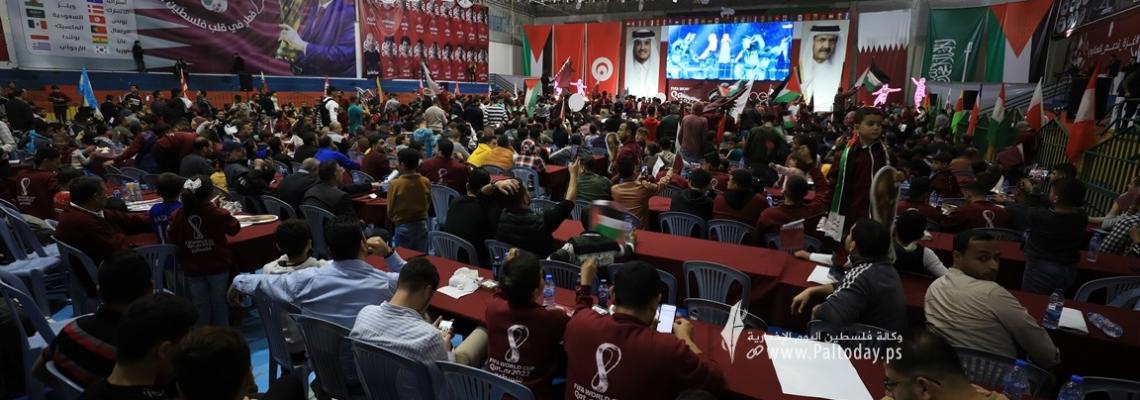 بالصور:  جماهير غزة تتابع مونديال كأس العالم، قطر 2022،
