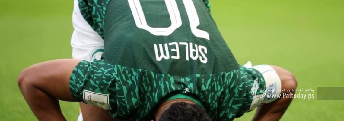 بالصور | لاعبون المنتخب السعودي بعد إحراز الهدف الثاني في شباك المنتخب الأرجنتيني