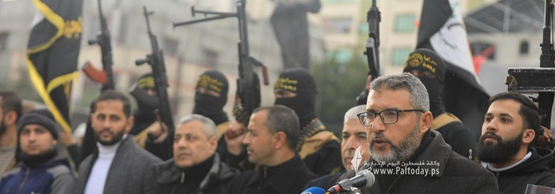 بالصور: الجهاد الإسلامى وسرايا القدس بمحافظة غزة تنظمان وقفة بعنوان "أوفياء للأسرى والشهداء"