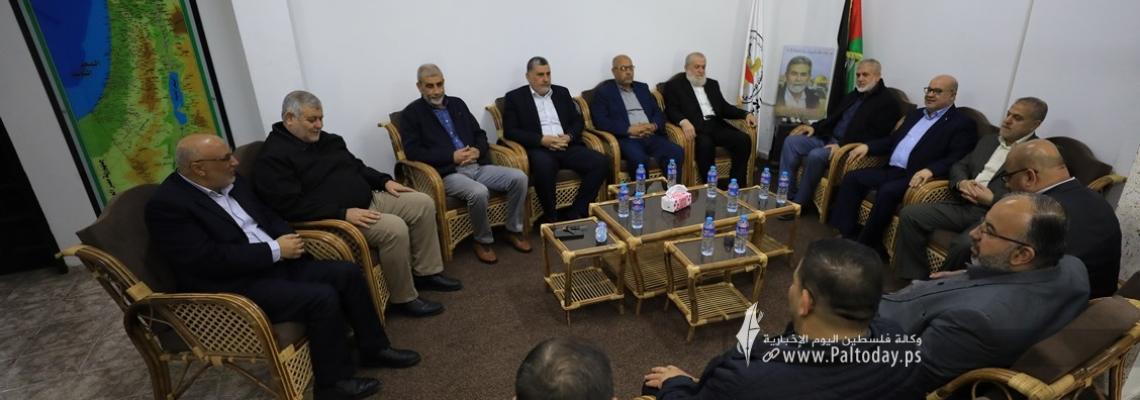 بالصور :غزة: قيادة حماس تهنئ الجهاد الإسلامي بانتهاء انتخابات الأمين العام والمكتب السياسي