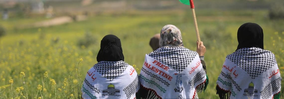 بالصور: مهرجان جماهيري إحياءً لذكرى يوم الأرض شرق مدينة غزة