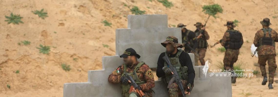 جانب من مناورة «الوفاء لضفة الثوار» التي أجرتها سرايا القدس