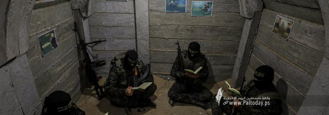 بالصور:  عدسة "فلسطين اليوم" داخل أحد الانفاق الاستراتيجية برفقة وحدة النخبة لسرايا القدس خلال رباطهم في شهر رمضان