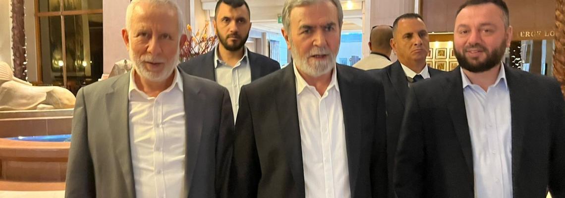 بالصور: وفد حركة الجهاد الإسلامي برئاسة الأمين العام للحركة زياد النخالة ينهي لقاءاته مع المسؤولين المصريين