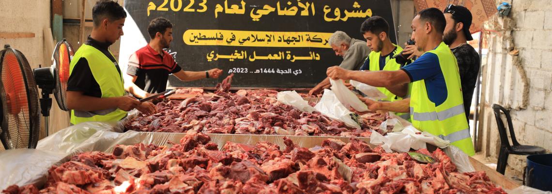 بالصور: دائرة العمل الخيري في حركة الجهاد الإسلامي في فلسطين تنفيذ مشروع أضاحي العيد للعام الحالي 2023م