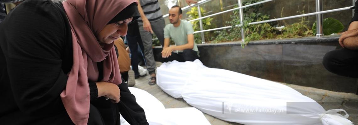 بالصور : تشيع جثامين شهداء العدوان الصهيونى على قطاع غزة من مجمع الشفاء الطبي