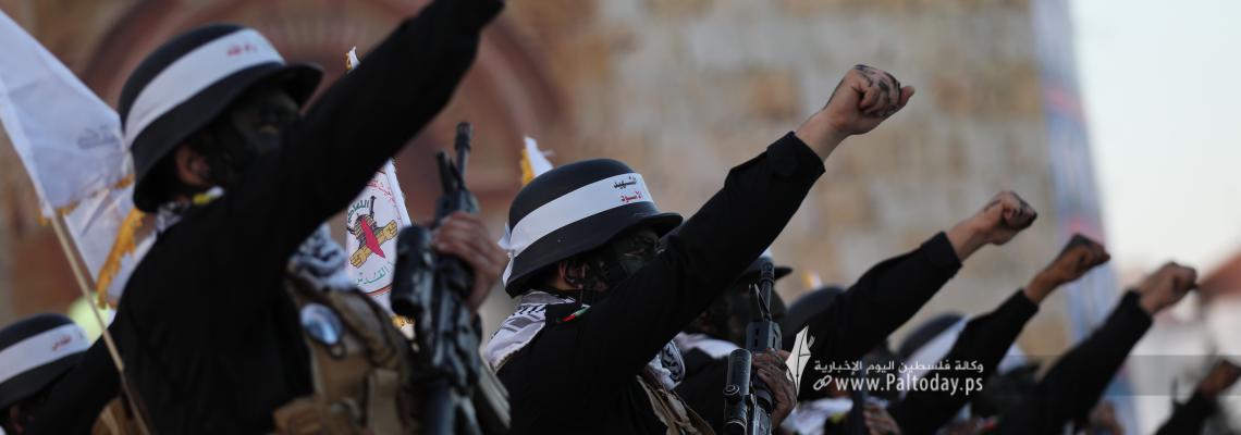 بالصور: تشكيلات سرايا القدس في عرض مهيب خلال مهرجان الانطلاقة الجهادية 36