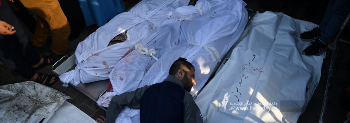 بالصور :  نحو 35 شهيدا فى مجزرة يرتكبها العدو الصهيوني فى مدينة خانيونس جنوب القطاع