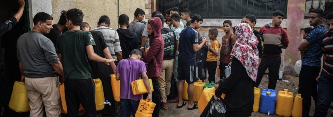 استمرار أزمة المياه الصالحة للشرب منذ بداية العدوان "الإسرائيلي" على قطاع غزة