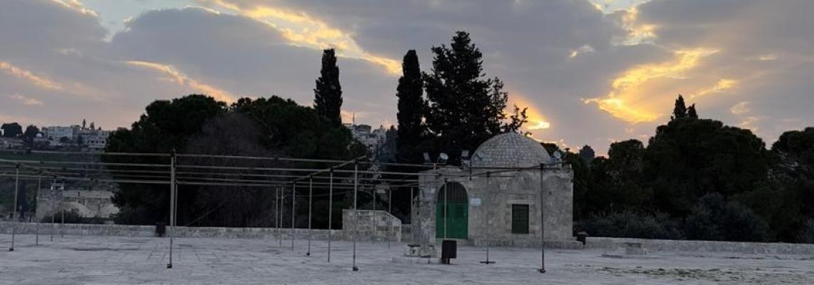 جولة في المسجد الأقصى المبارك صباح اليوم