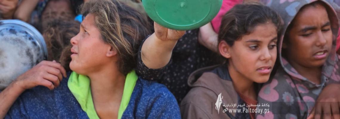 تدافع كبير على التكيات الخيرية في ظل تفشي المجاعة جنوب قطاع غزة