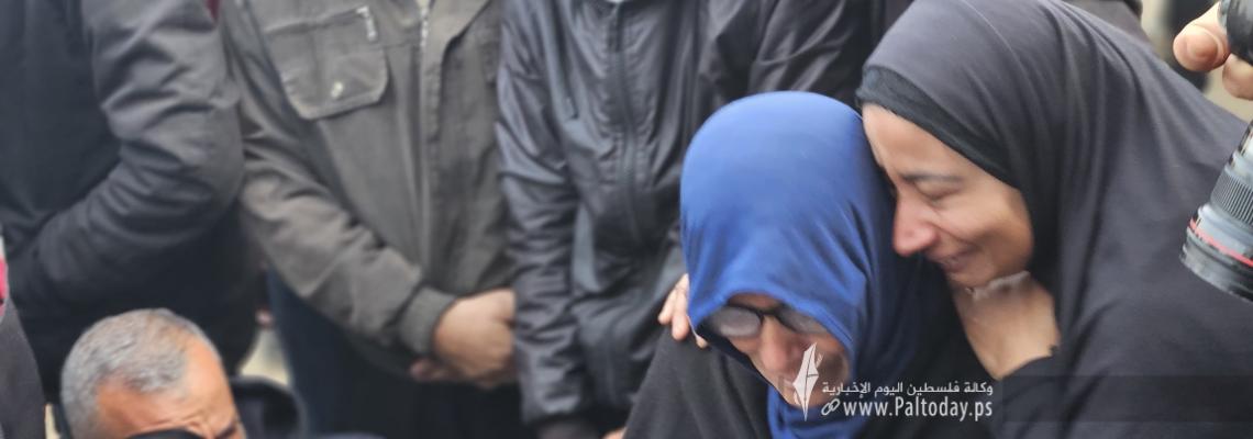 تشييع شهداء القصف الإسرائيلي على مدينة خان يونس بينهم الأسير المحرر علي المغربي والصحفي أحمد الشياح
